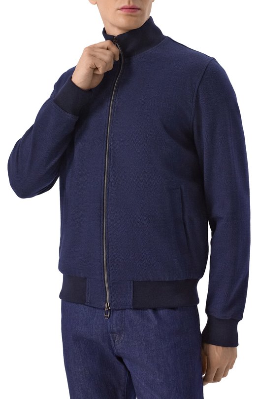 Толстовка из шерсти и хлопка MVST 17M468/AT00 Синий  17M468/AT00 Фото 3