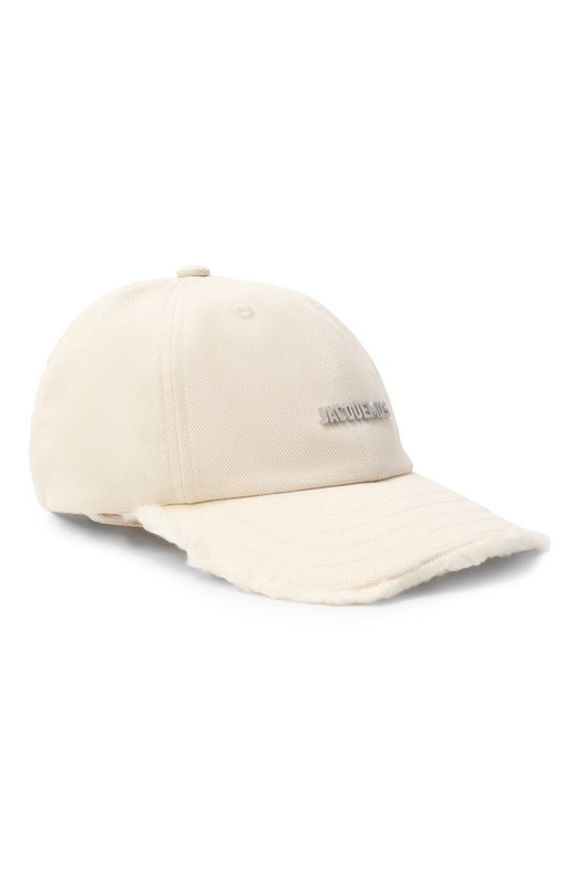 Хлопковая бейсболка Jacquemus 23EACU00452/AW00092 Кремовый 23EACU00452/AW00092