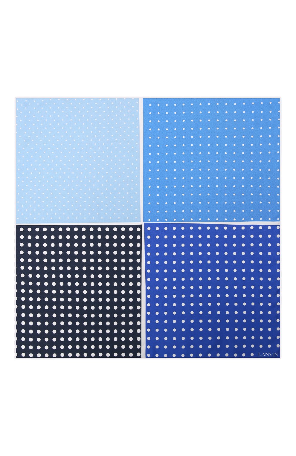 Шелковый платок LANVIN темно-синего цвета по цене 9435 руб., арт. 3806/HANDKERCHIEF, фото 3 Шелковый платок LANVIN, арт. 3806/HANDKERCHIEF, фото 3