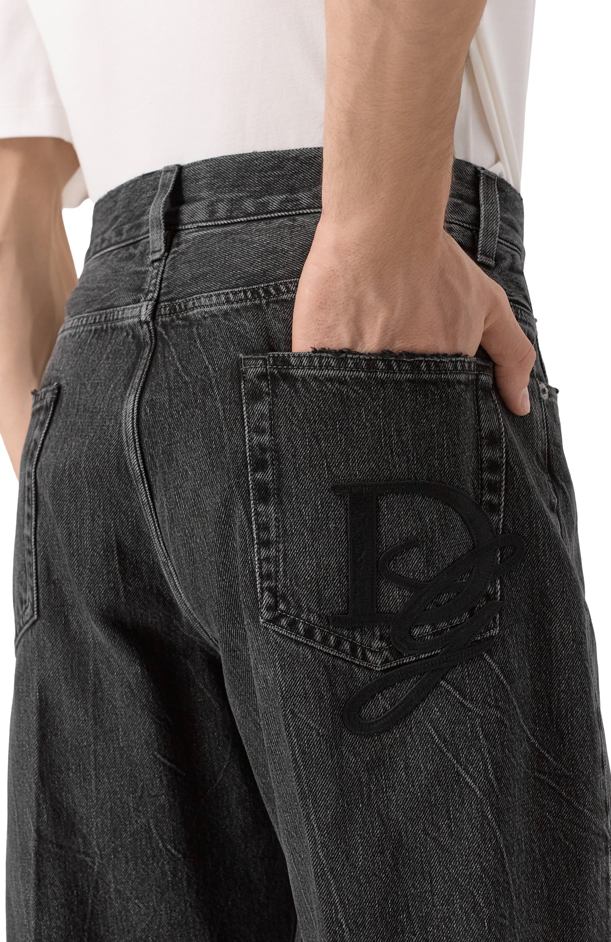 Джинсы over DOLCE & GABBANA темно-серого цвета по цене 108000 руб., арт. GWVNXZ/G8MU8, фото 5 Джинсы over DOLCE & GABBANA, арт. GWVNXZ/G8MU8, фото 5