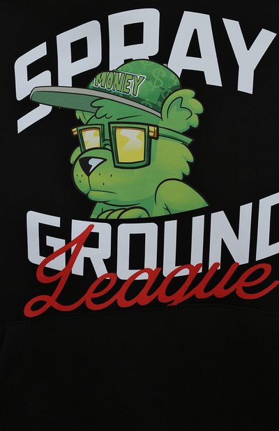 Хлопковое худи SPRAYGROUND черного цвета по цене 12150 руб., арт. SPY1037BLK, фото 3 Хлопковое худи SPRAYGROUND, арт. SPY1037BLK, фото 3