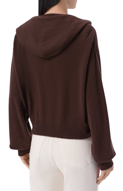 Кардиган из шерсти и кашемира ALLUDE темно-коричневого цвета по цене 62100 руб., арт. 255/17700, фото 4 Кардиган из шерсти и кашемира ALLUDE, арт. 255/17700, фото 4