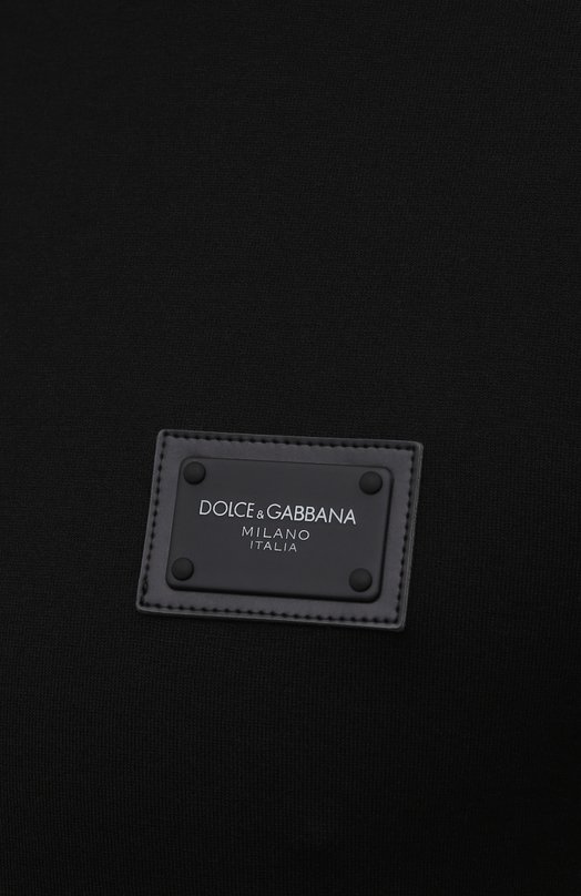 Хлопковая футболка Dolce & Gabbana G8KJ9T/FU7EQ Чёрный  G8KJ9T/FU7EQ Фото 5