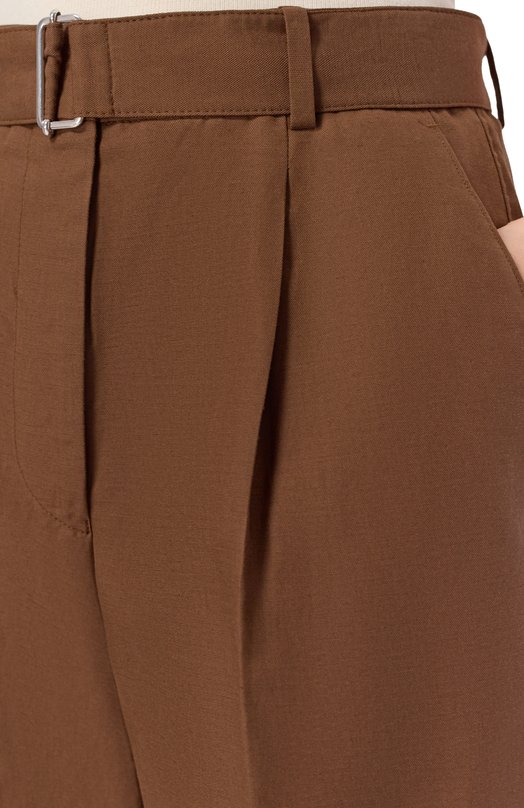 Шорты из лиоцелла и льна Officine Generale S26WSHT802 Коричневый  S26WSHT802 Фото 5