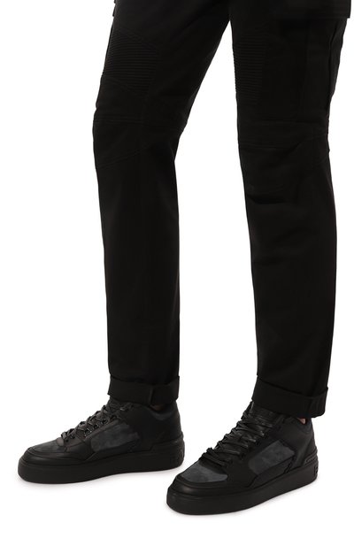 Кожаные кеды b-court BALMAIN черного цвета по цене 76950 руб., арт. AM1VI304/LUDC, фото 3 Кожаные кеды b-court BALMAIN, арт. AM1VI304/LUDC, фото 3