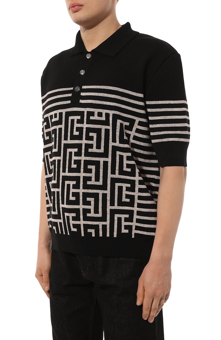 Поло из шерсти и льна BALMAIN, арт. AH1GB045KD54, фото 1