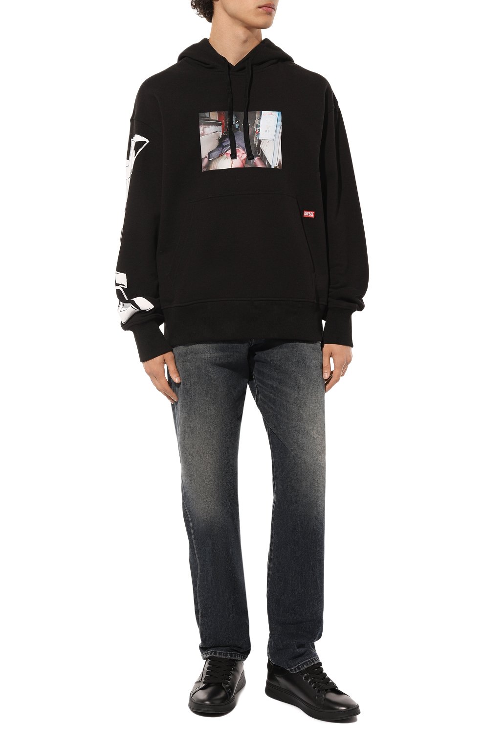 Хлопковое худи DIESEL, арт. A03592/0IEAX, фото 2