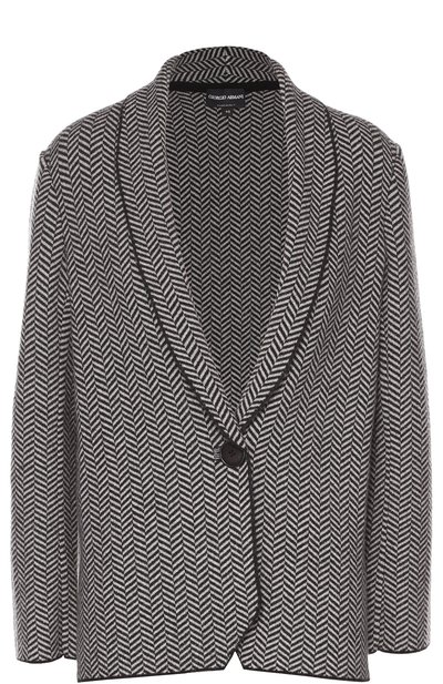 Женский шерстяной жакет прямого кроя с укороченным рукавом GIORGIO ARMANI, арт. 6XAG02/AM15Z