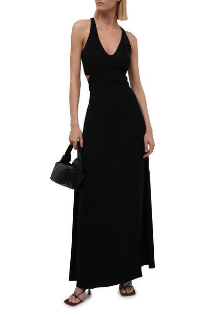 Платье из вискозы VICTORIA BECKHAM черного цвета по цене 205000 руб., арт. 1521WDR002874A, фото 2 Платье из вискозы VICTORIA BECKHAM, арт. 1521WDR002874A, фото 2