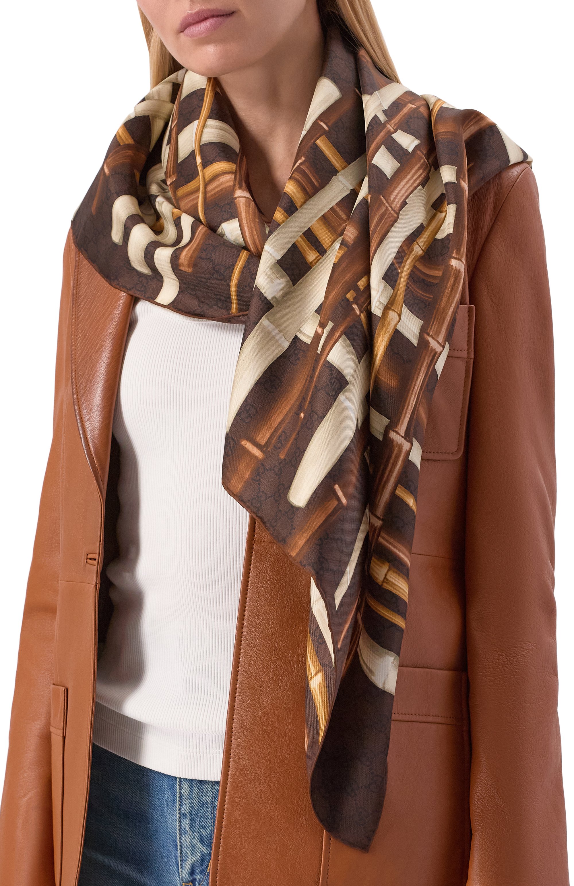 Шелковый платок GUCCI, арт. 848374/3G001, фото 2