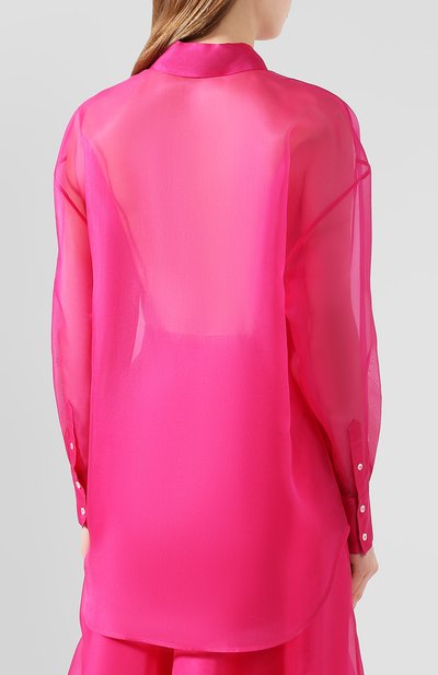 Шелковая рубашка MSGM, арт. 2842MDE116 207303, фото 4