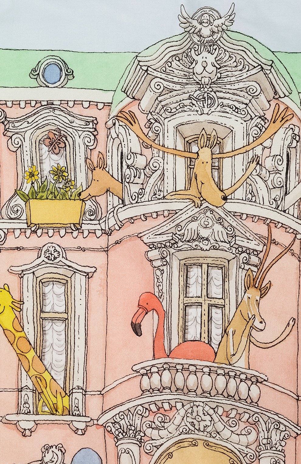 Хлопковое одеяло ATELIER CHOUX белого цвета по цене 14550 руб., арт. QUILT REVERSIBLE-M0NCEAU/H0T AIR BALL00N, фото 5 Хлопковое одеяло ATELIER CHOUX, арт. QUILT REVERSIBLE-M0NCEAU/H0T AIR BALL00N, фото 5