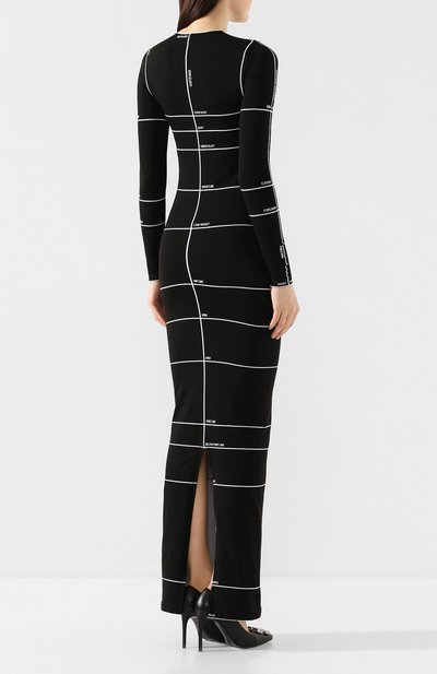Платье-макси VETEMENTS черного цвета по цене 89950 руб., арт. SS20DR247 1379/W/BLACK, фото 4 Платье-макси VETEMENTS, арт. SS20DR247 1379/W/BLACK, фото 4