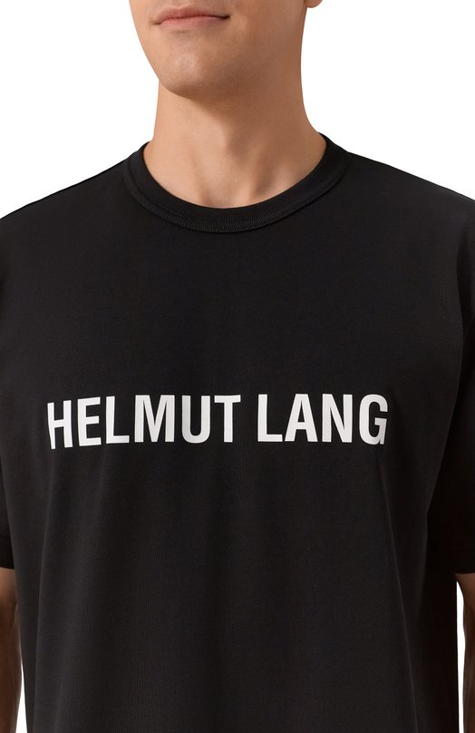 Хлопковая футболка Helmut Lang L09HM523 Чёрный  L09HM523 Фото 5