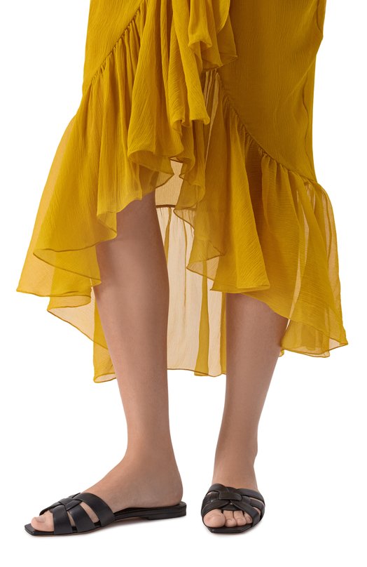 Кожаные шлепанцы Nu Pieds Saint Laurent 571952/BDA00 Чёрный  571952/BDA00 Фото 2