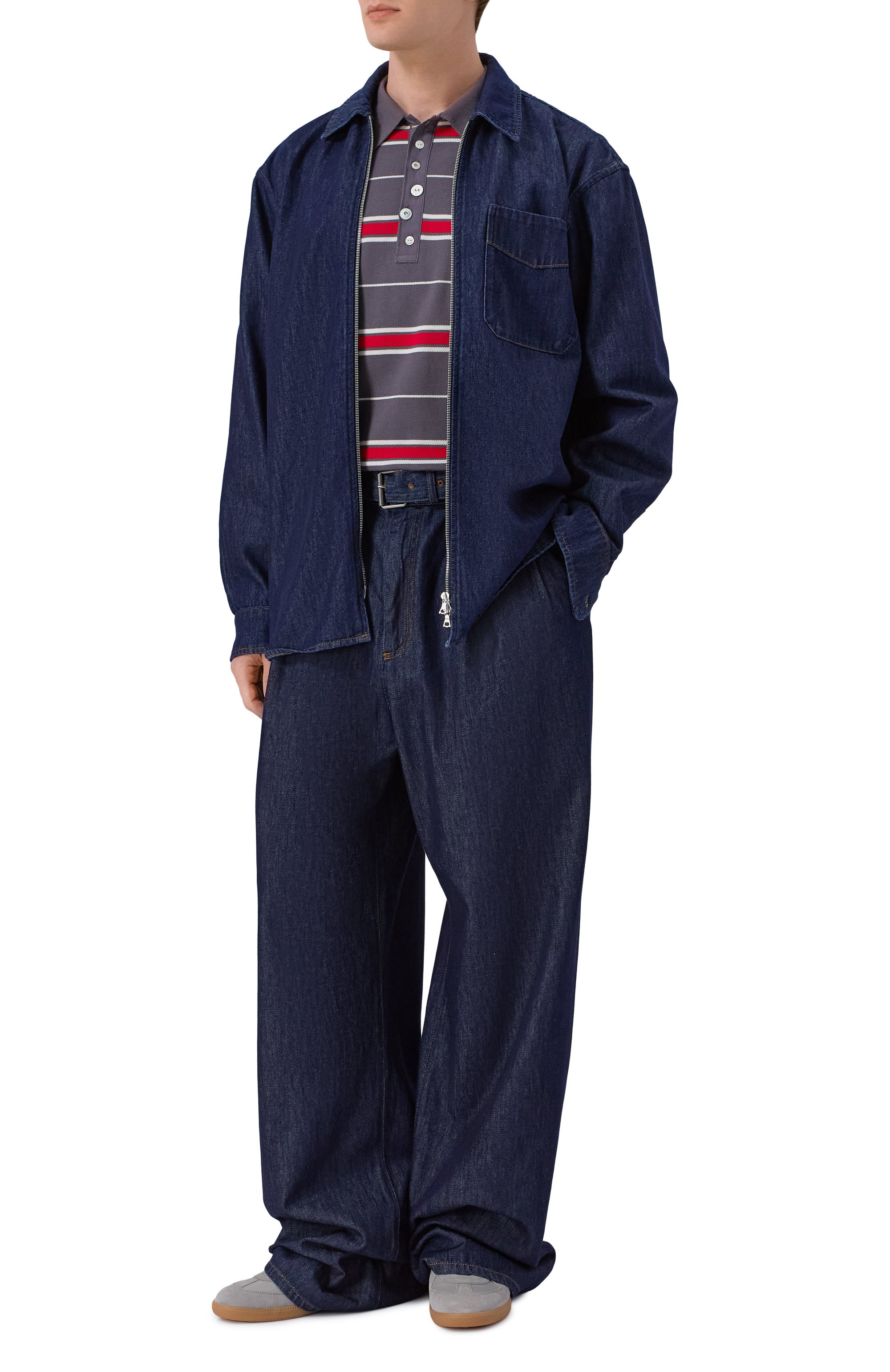 Джинсы DRIES VAN NOTEN темно-синего цвета по цене 72200 руб., арт. 020956/3385, фото 2 Джинсы DRIES VAN NOTEN, арт. 020956/3385, фото 2