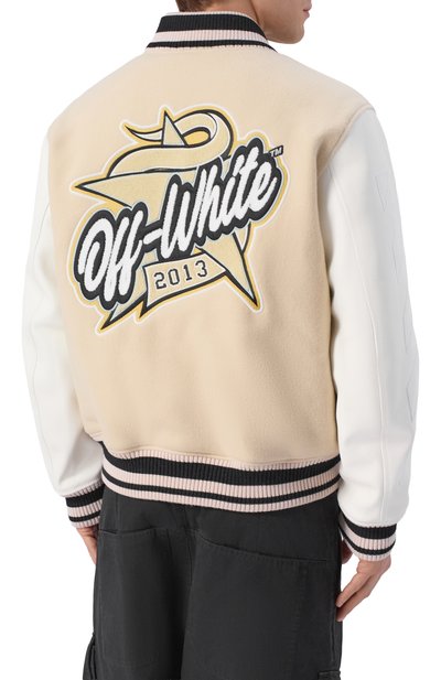 Шерстяной бомбер OFF-WHITE, арт. 0MJA122S26LEA002, фото 4