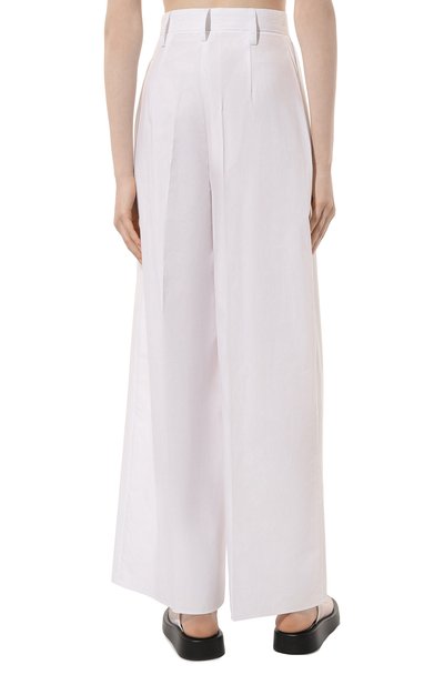 Хлопковые брюки PATRIZIA PEPE белого цвета по цене 24800 руб., арт. 2P1496_A278, фото 4 Хлопковые брюки PATRIZIA PEPE, арт. 2P1496_A278, фото 4