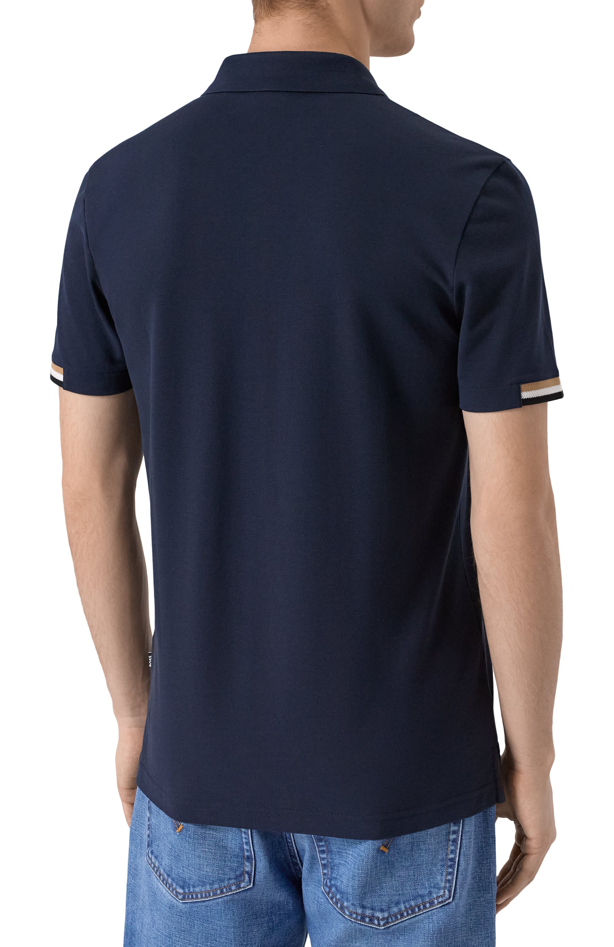 Хлопковое поло BOSS, арт. 50467113, фото 4