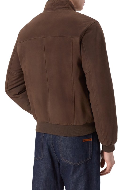 Замшевый бомбер MVST CLAUDE/MC/00457WR Коричневый  CLAUDE/MC/00457WR Фото 4