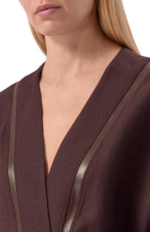 Льняной жакет MVST M26.2PW.J900/T30 Коричневый  M26.2PW.J900/T30 Фото 5