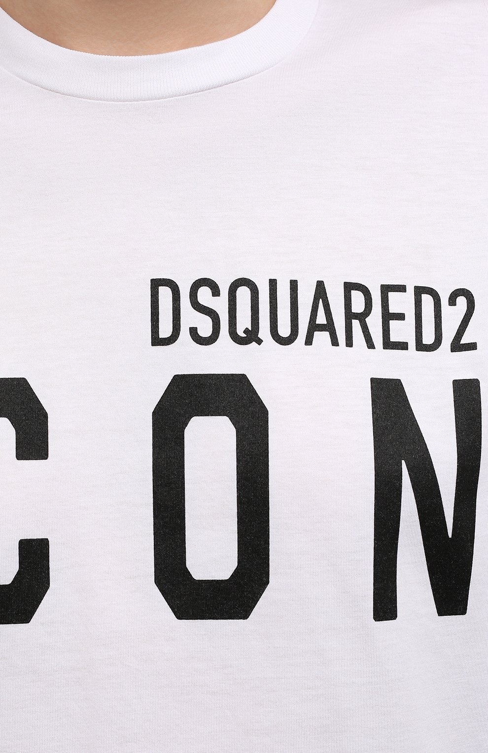Хлопковая футболка DSQUARED2 белого цвета по цене 19250 руб., арт. S80GC0001/S23009, фото 5 Хлопковая футболка DSQUARED2, арт. S80GC0001/S23009, фото 5