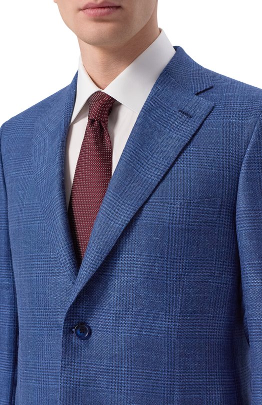 Шелковый галстук Zilli CRAV02M0600VRH000 Бордовый  CRAV02M0600VRH000 Фото 2