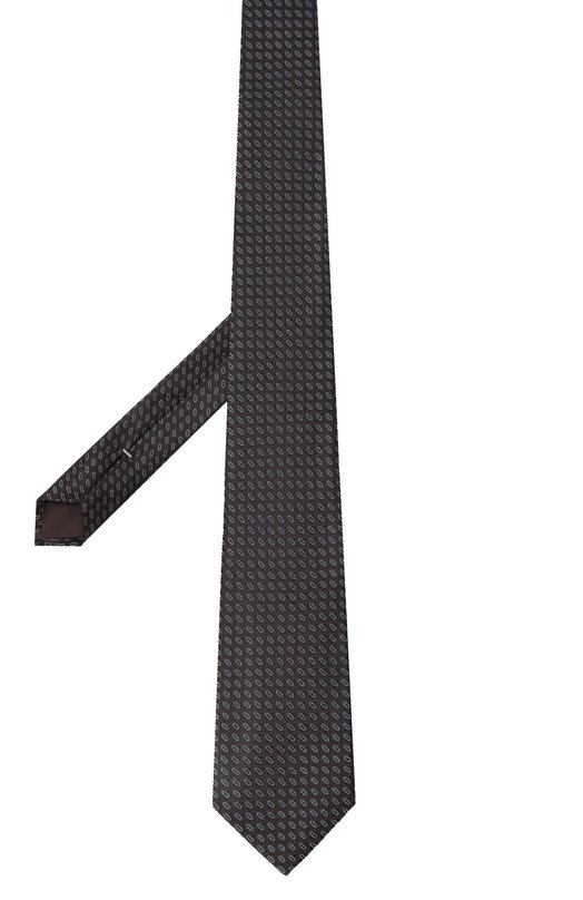 Шелковый галстук Canali 18/HJ04363 Коричневый  18/HJ04363 Фото 3