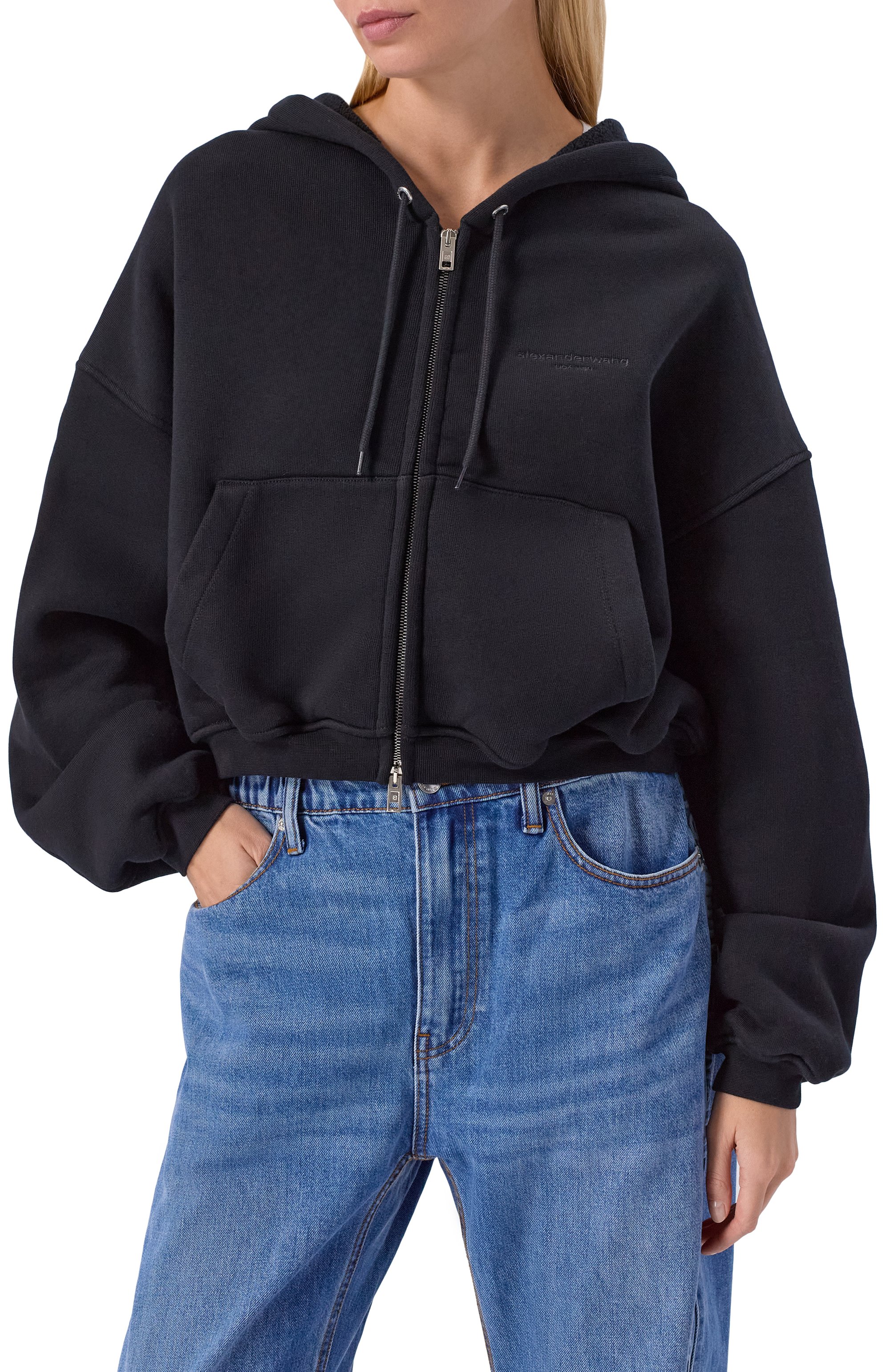 Хлопковая толстовка ALEXANDERWANG.T черного цвета по цене 79050 руб., арт. 4CC4252689, фото 3 Хлопковая толстовка ALEXANDERWANG.T, арт. 4CC4252689, фото 3