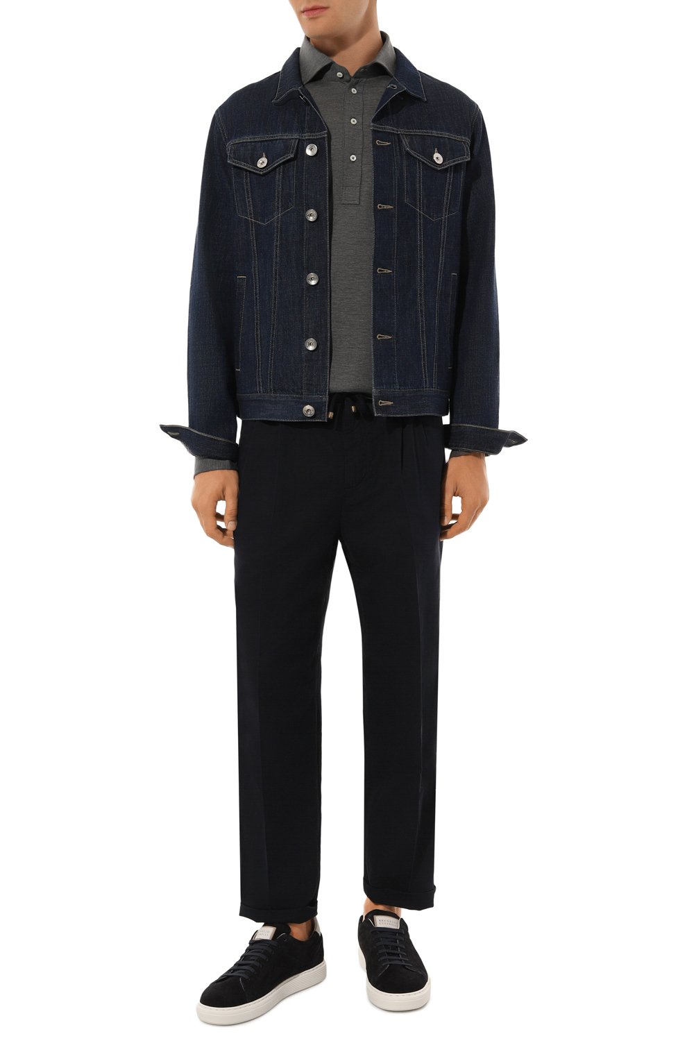 Поло из шелка и хлопка BRUNELLO CUCINELLI, арт. MH8363914, фото 2