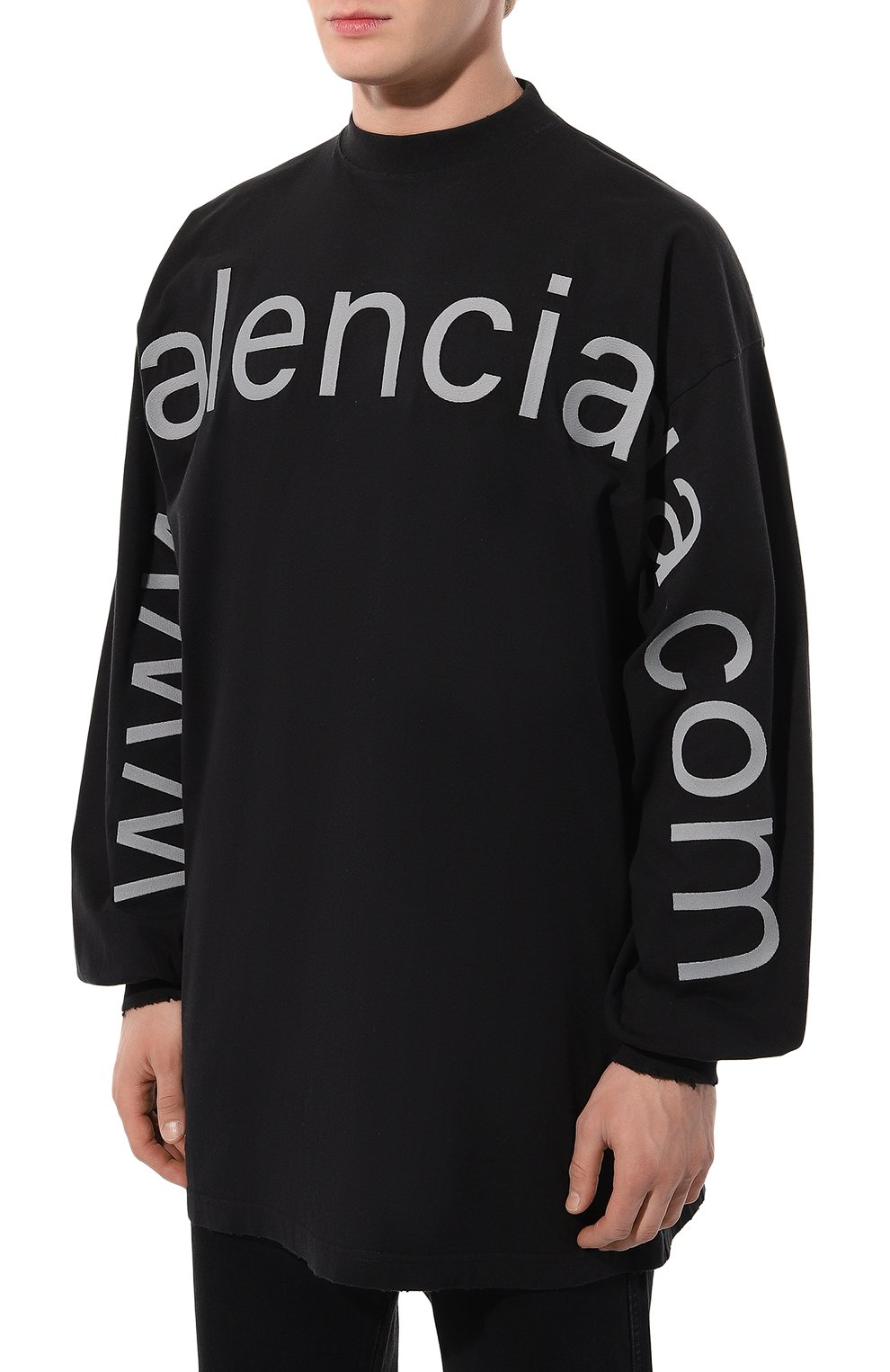 Хлопковый лонгслив BALENCIAGA, арт. 739027/T0V01, фото 3