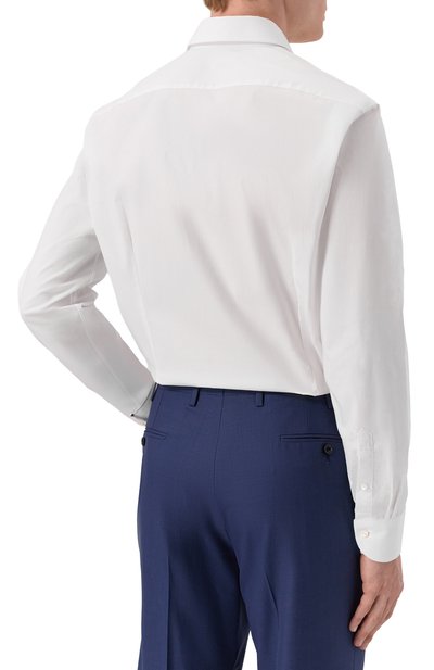 Хлопковая сорочка CANALI белого цвета по цене 26350 руб., арт. CCLX018/GA03288, фото 4 Хлопковая сорочка CANALI, арт. CCLX018/GA03288, фото 4