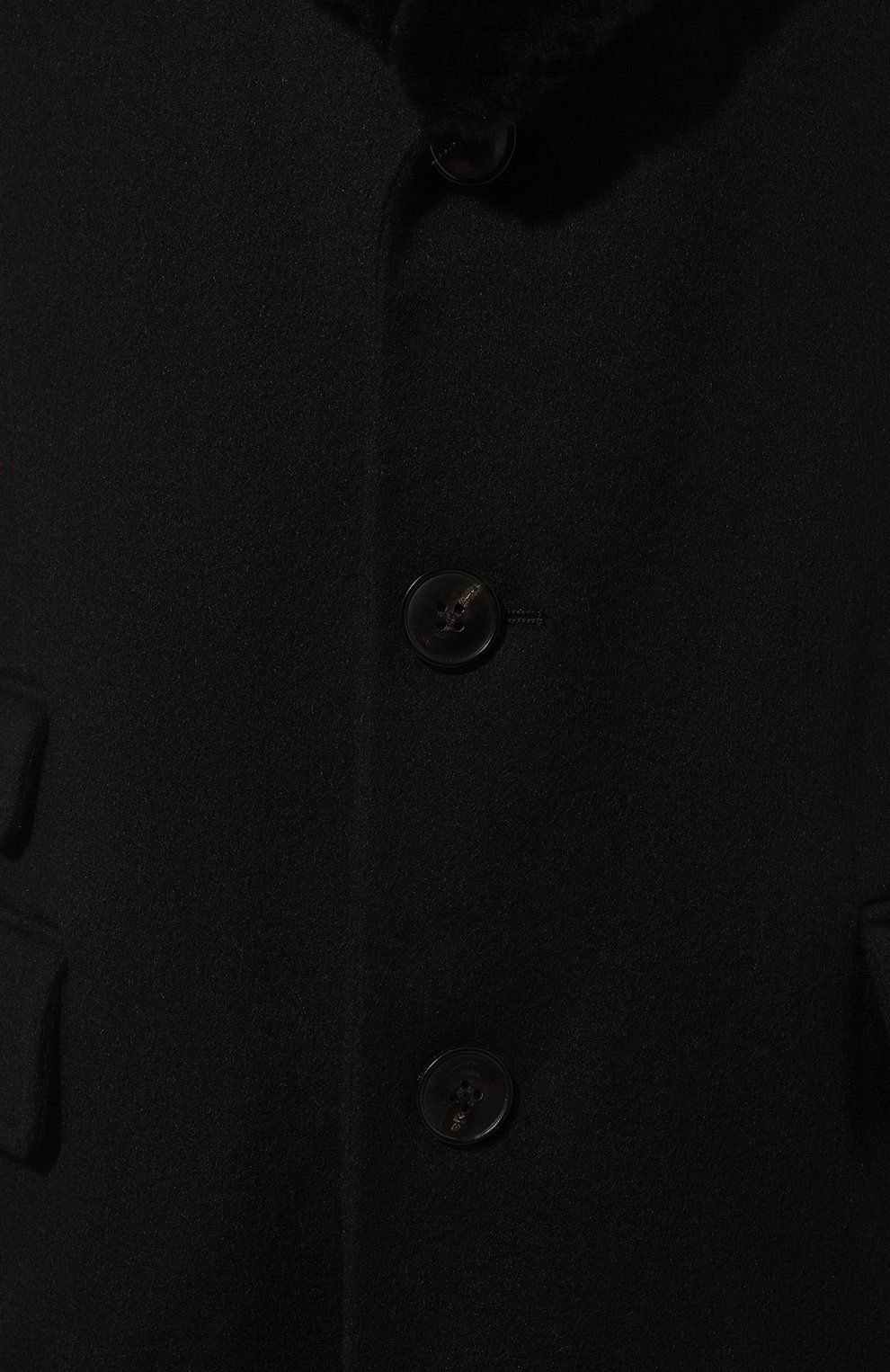 Пальто с воротником из нутрии ANDREA CAMPAGNA темно-синего цвета по цене 427000 руб., арт. 24U039, фото 5 Пальто с воротником из нутрии ANDREA CAMPAGNA, арт. 24U039, фото 5