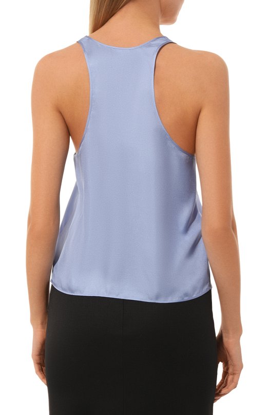 Шелковый топ Giorgio Armani 3SHCC04X/T03NP Голубой  3SHCC04X/T03NP Фото 4