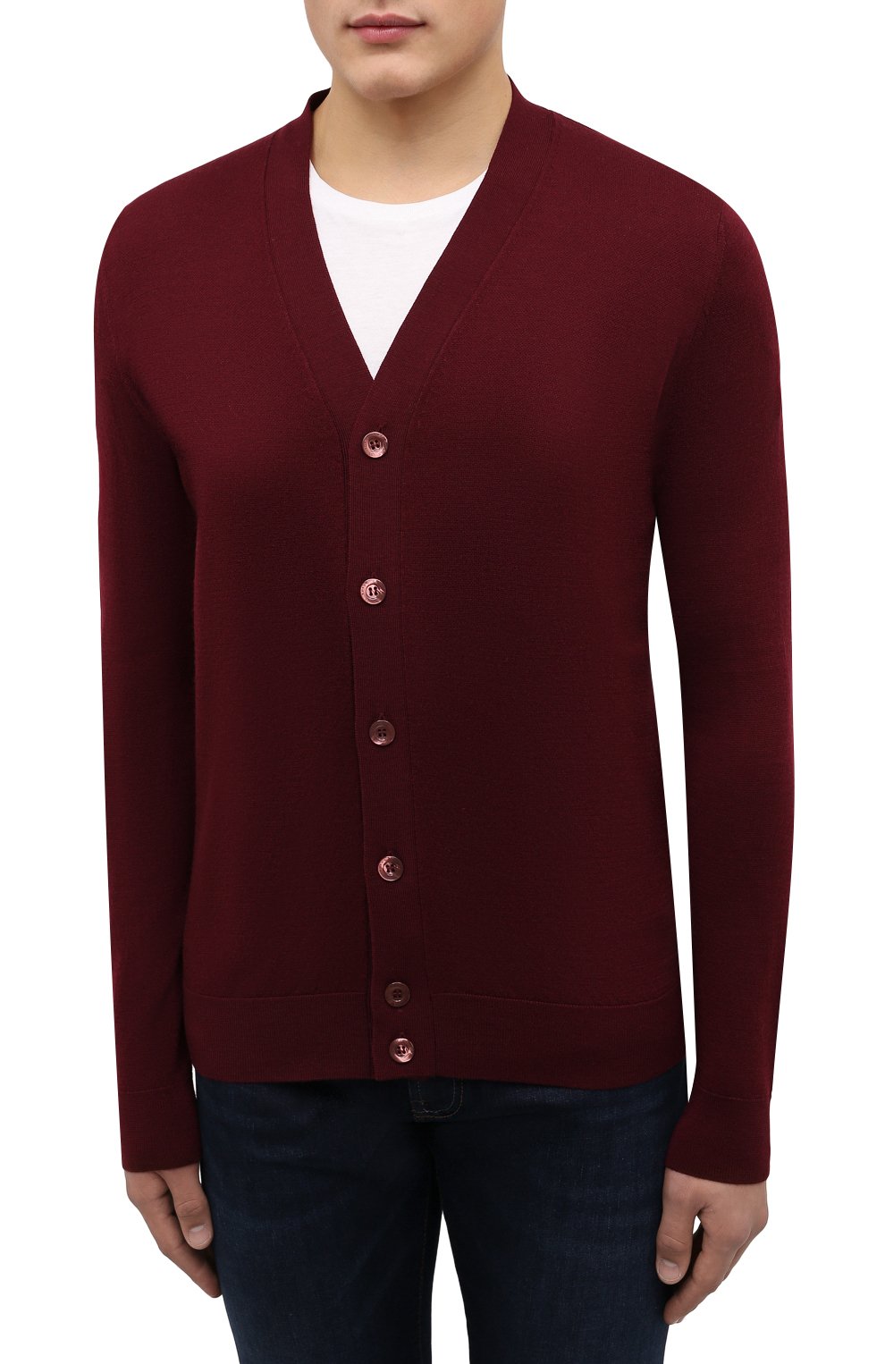Шерстяной кардиган IL BORGO CASHMERE бордового цвета по цене 72050 руб., арт. 54-1210G0, фото 3 Шерстяной кардиган IL BORGO CASHMERE, арт. 54-1210G0, фото 3