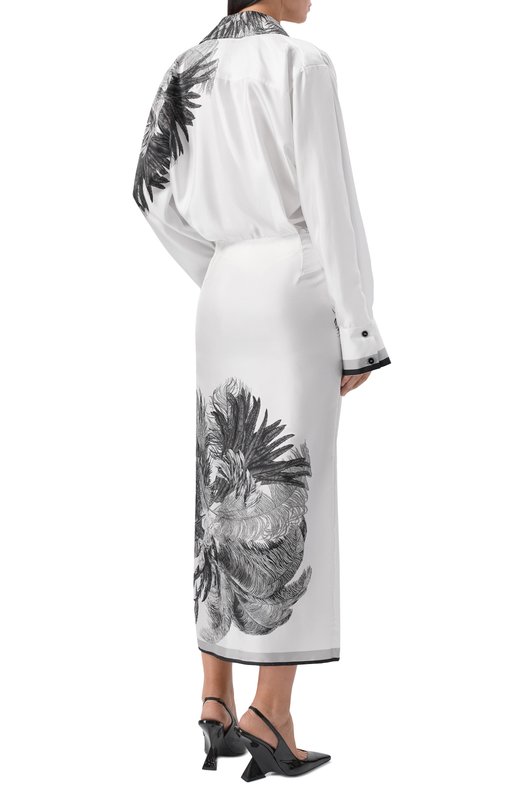 Атласное платье The Attico 260WCW00257/SSS028PR Чёрно-белый  260WCW00257/SSS028PR Фото 3