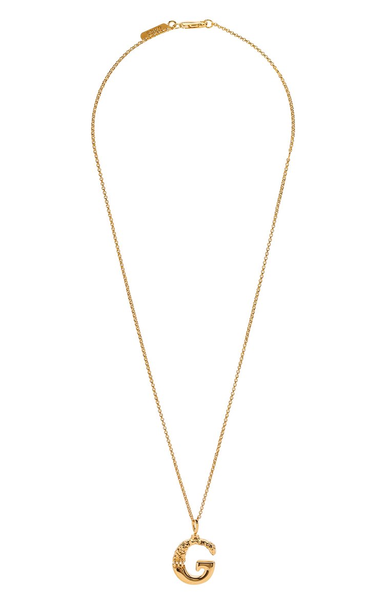 Женская подвеска на цепочке alphabet g CHLOÉ золотого цвета, арт. CHC20SF02GCB7 | Фото 1 (Материал: Металл; Региональные ограничения белый список (Axapta Mercury): Не проставлено; Нос: Не проставлено)