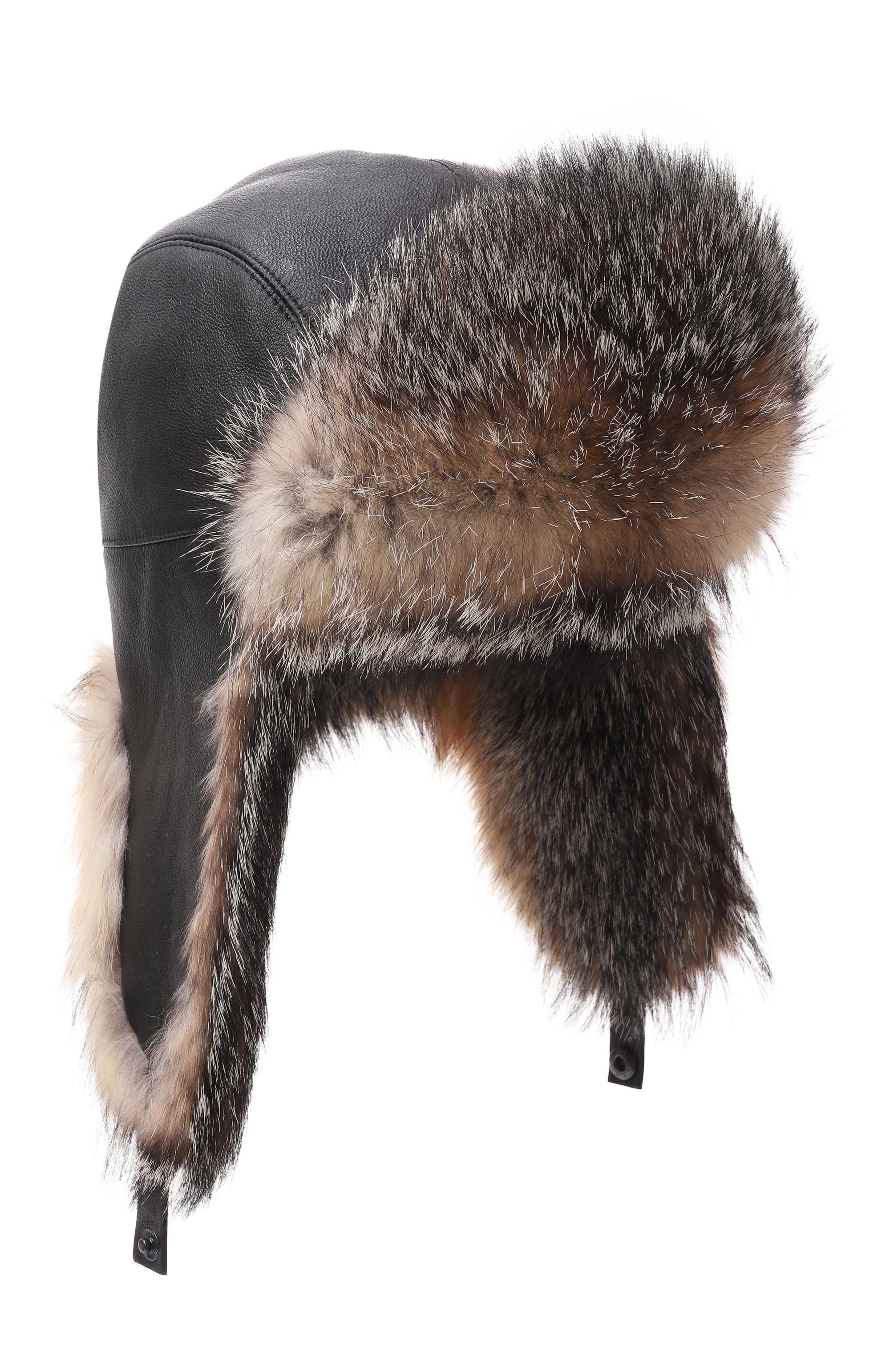 Кожаная шапка-ушанка с мехом лисы VICTORIA KUSENKOVA, арт. 338504651159, фото 1