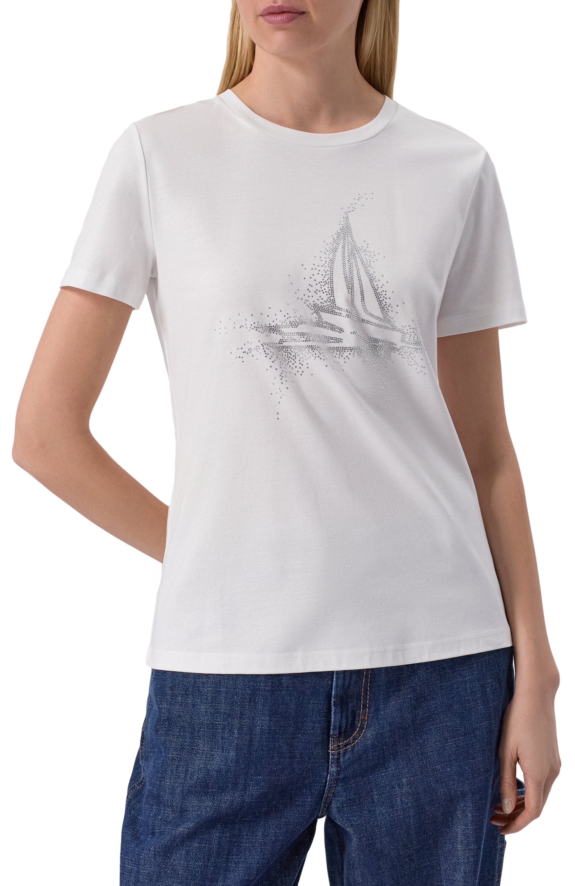 Хлопковая футболка MAX MARA STUDIO, арт. LAGHI, фото 3