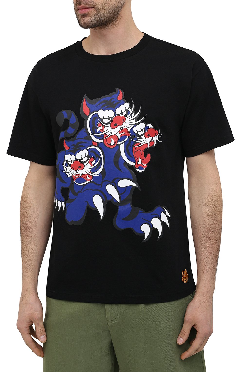 Мужская черная хлопковая футболка kenzo x kansai yamamoto KENZO