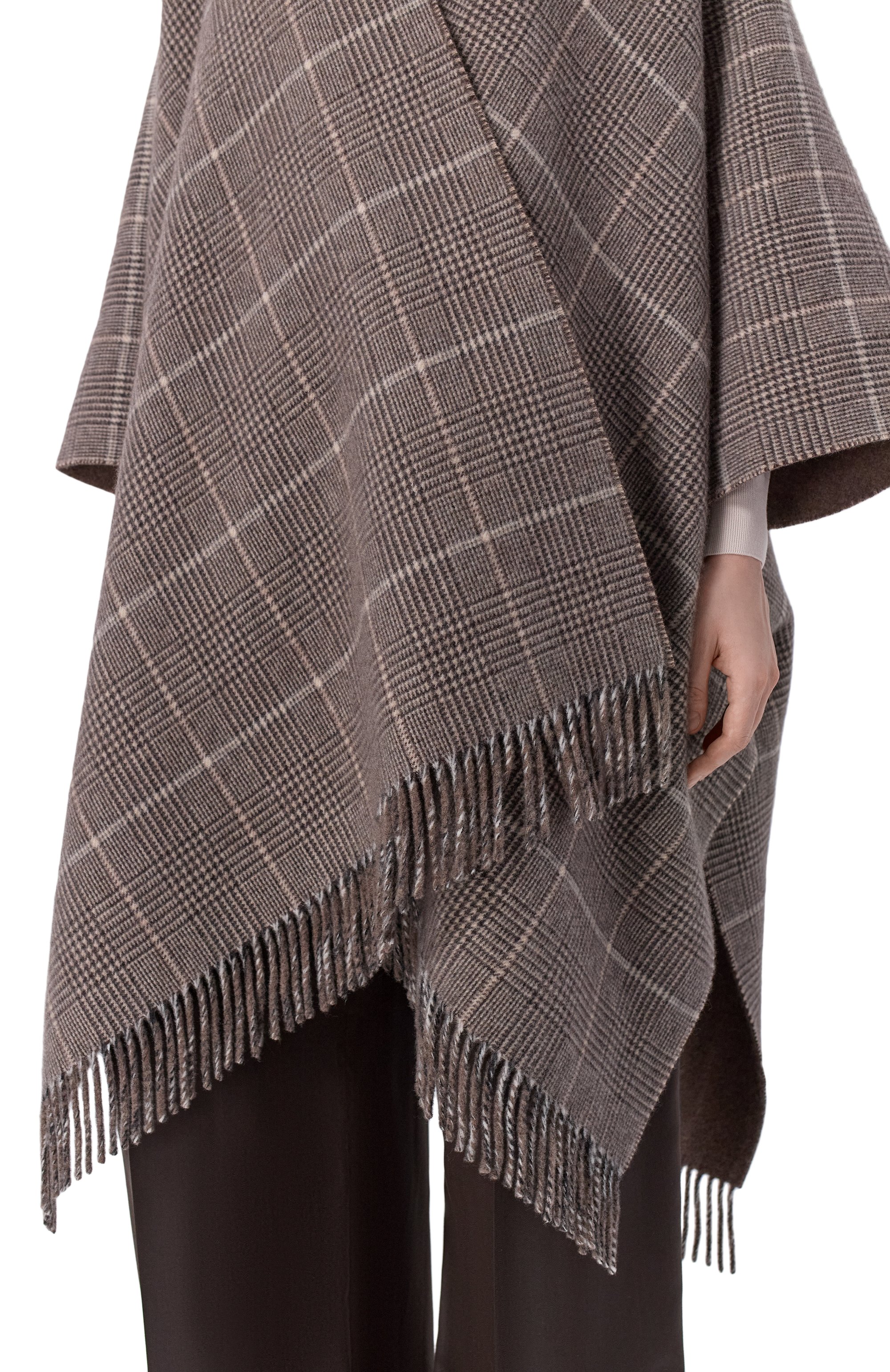 Двустороннее кашемировое пончо BRUNELLO CUCINELLI, арт. MSCDAGP31, фото 5