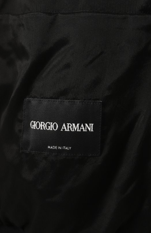 Кожаный бомбер Giorgio Armani GM001942/AF19014 Чёрный  GM001942/AF19014 Фото 7