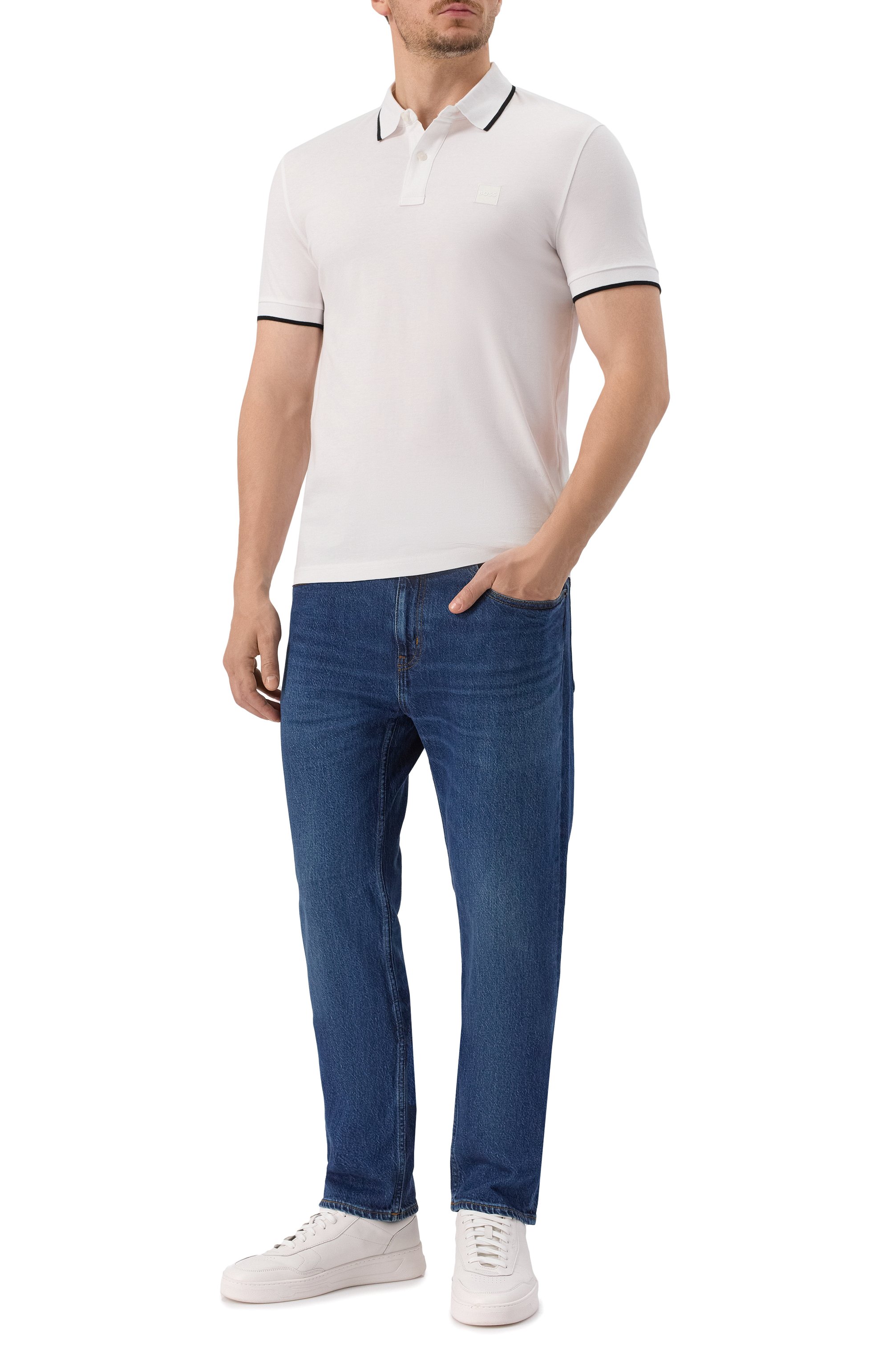 Хлопковое поло BOSS ORANGE, арт. 50507699, фото 2