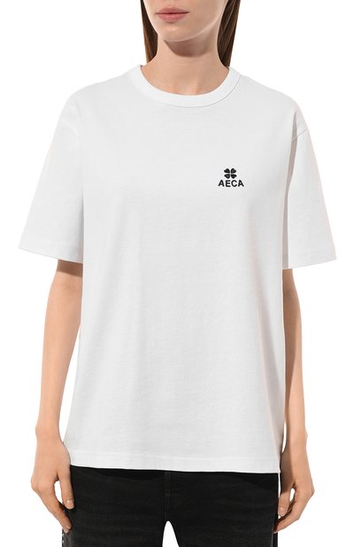 Хлопковая футболка AECA WHITE, арт. AWCMSSBDTTSST010C0, фото 3