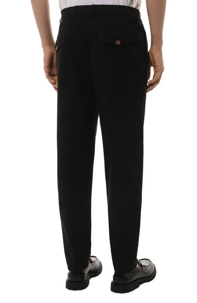 Хлопковые брюки BRUNELLO CUCINELLI черного цвета по цене 99500 руб., арт. M252DB2133, фото 4 Хлопковые брюки BRUNELLO CUCINELLI, арт. M252DB2133, фото 4