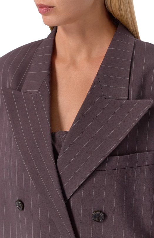 Шерстяной жакет Magda Butrym 107925 Коричневый  107925 Фото 5