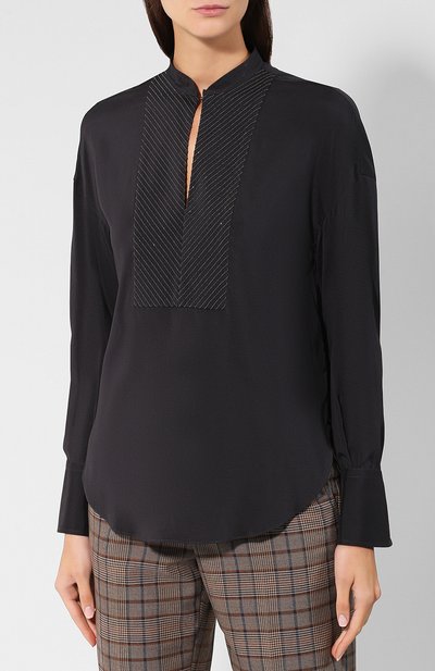 Шелковая блузка BRUNELLO CUCINELLI, арт. MD801MF948, фото 3