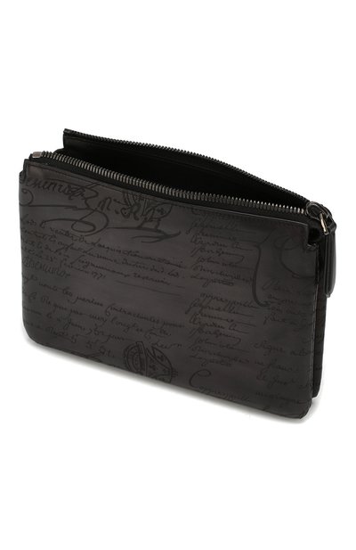 Кожаный клатч BERLUTI серого цвета по цене 199000 руб., арт. N140152, фото 4 Кожаный клатч BERLUTI, арт. N140152, фото 4