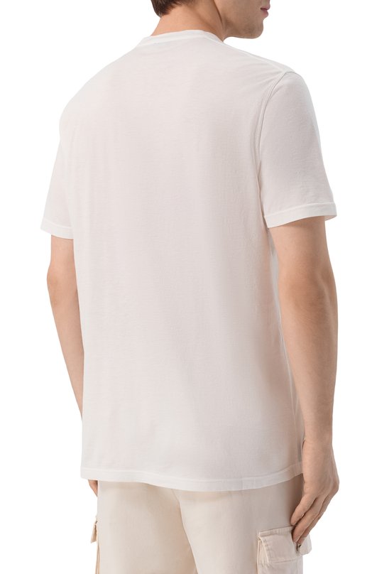 Футболка из хлопка и кашемира Kiton UMK0872 Белый  UMK0872 Фото 4