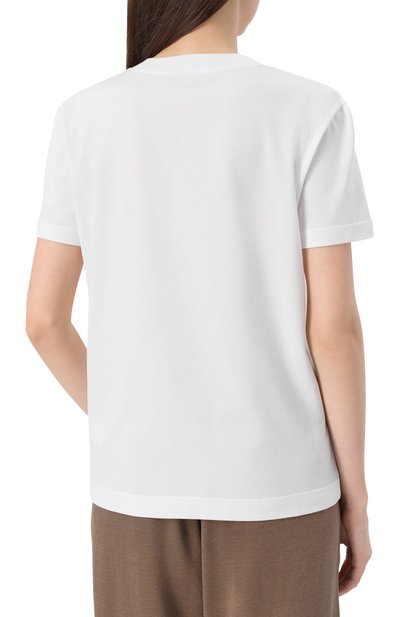 Хлопковая футболка DOLCE & GABBANA белого цвета по цене 49950 руб., арт. F8V42Z/GDC9C, фото 4 Хлопковая футболка DOLCE & GABBANA, арт. F8V42Z/GDC9C, фото 4